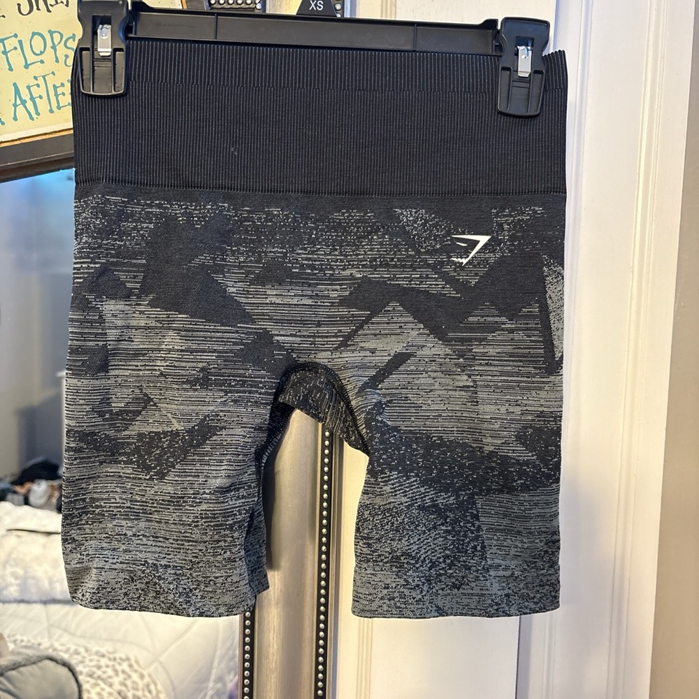Gymshark Black and Gray Athletic Shorts